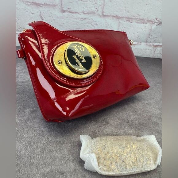 Vivienne Westwood Red Patent Leather Women's Clutch with Strap - Picture 1 of 11